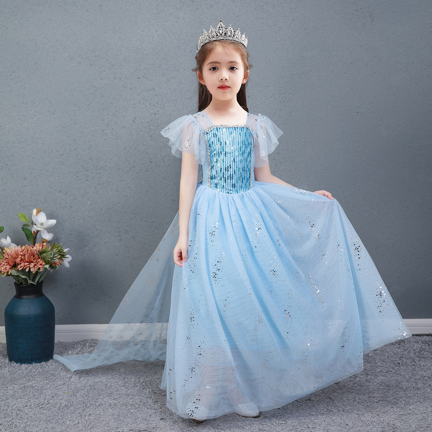 لباس دیزنی پرنسس دخترانه 4 تا 9سال کد10430