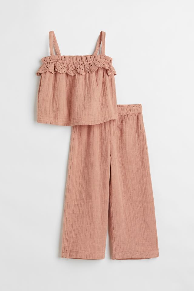 ست دخترانه 21558 سایز 1.5 تا 10 سال مارک H&M   *