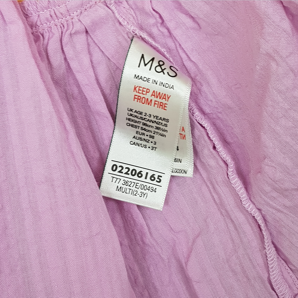 سارافون دخترانه 22064 سایز 2 تا 8 سال کد 1 مارک M&S   *