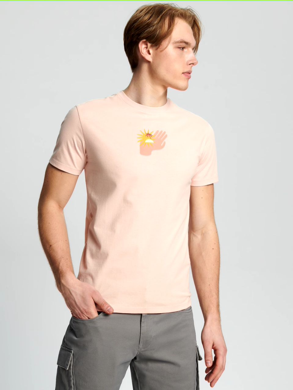 تی شرت مردانه 22129 کد 1 مارک SINSAY