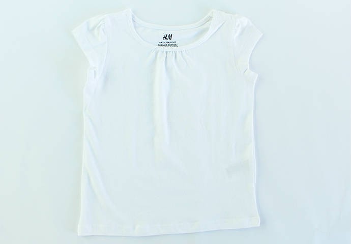 تی شرت دخترانه 100249 سایز 9 ماه تا 8 سال مارک H&M محصول بنگلادش