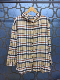 شومیز چهارخونه نخ پنبه زنانه کد 414278