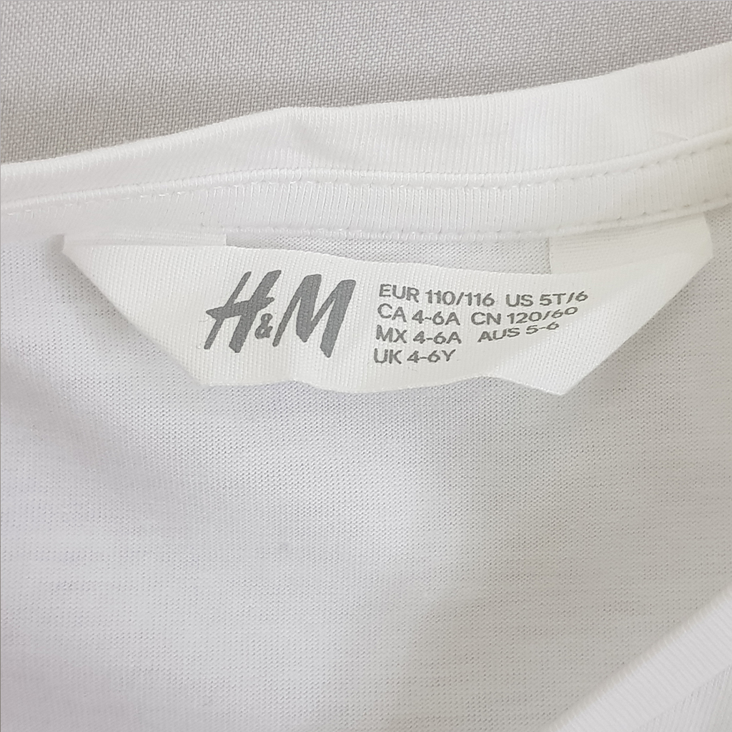 تی شرت دخترانه 22431 سایز 1.5 تا 12 سال مارک H&M