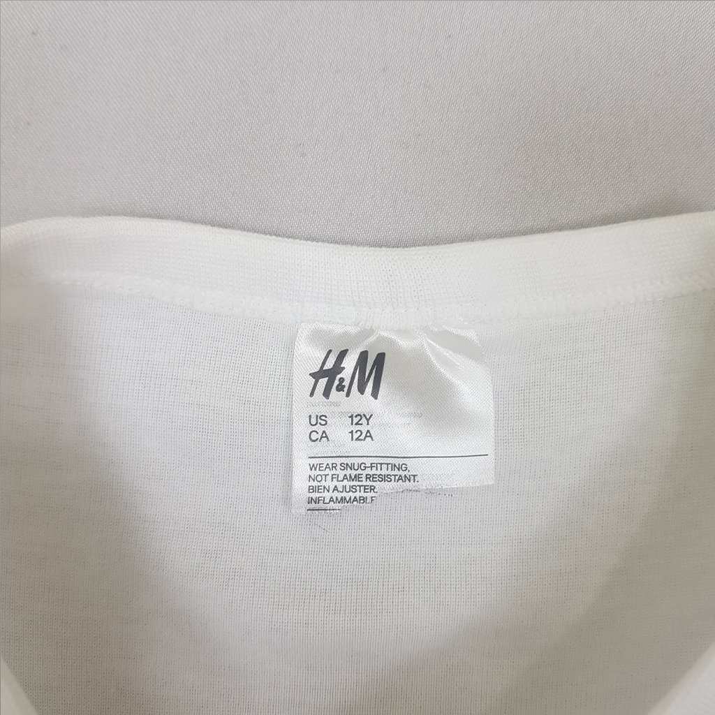 تی شرت دخترانه 22375 سایز 9 تا 15 سال مارک H&M   *