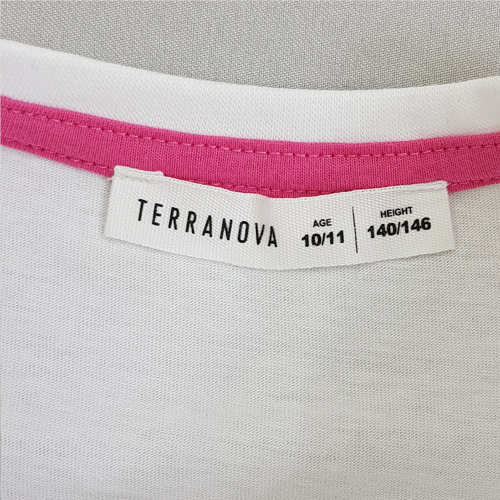 تی شرت دخترانه 22361 سایز 4 تا 14 سال مارک Terranova