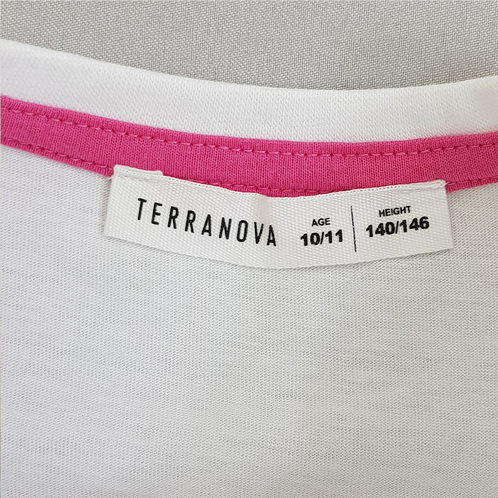 تی شرت دخترانه 22361 سایز 4 تا 14 سال مارک Terranova
