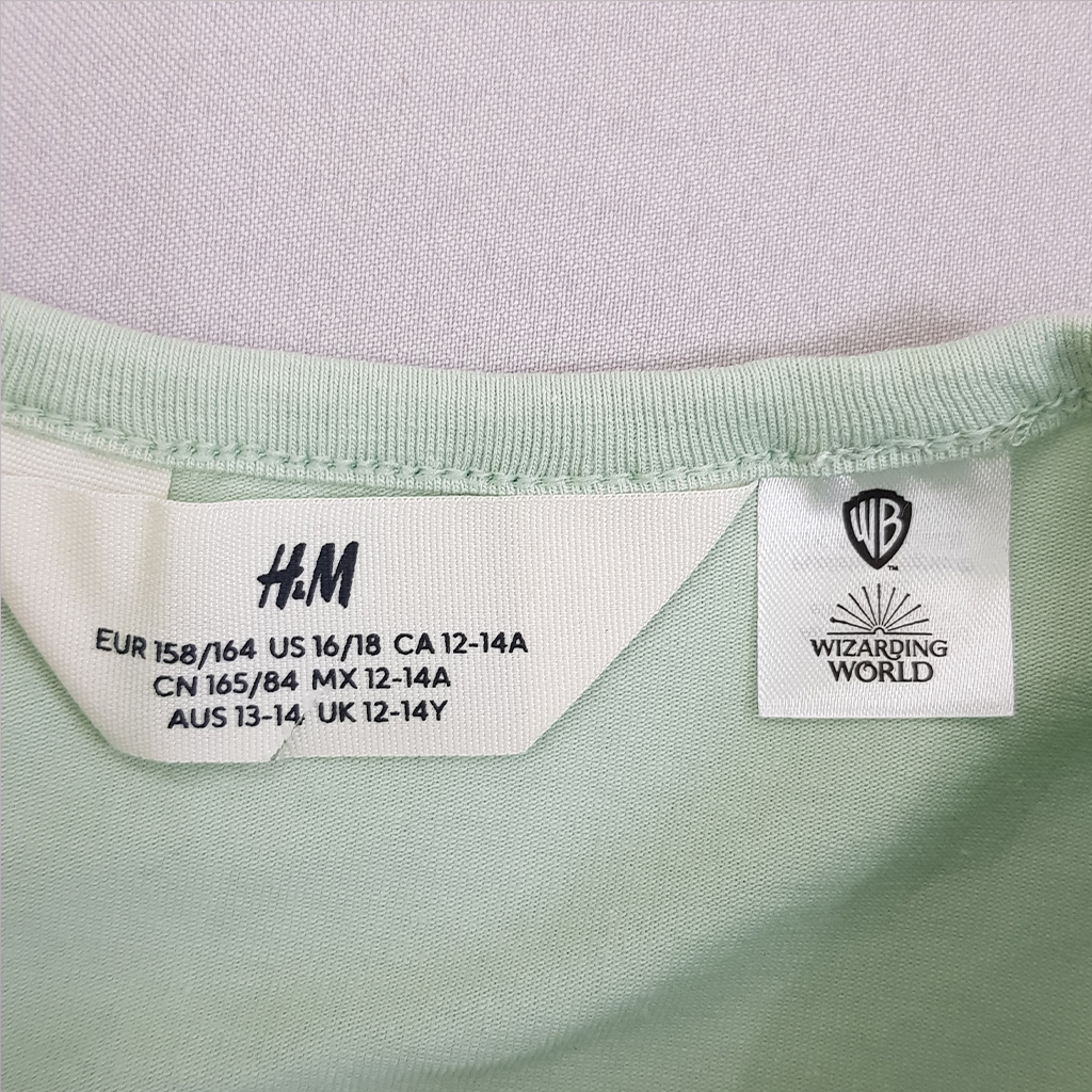 تی شرت دخترانه22427 سایز 9 تا 13 سال مارک H&M   *