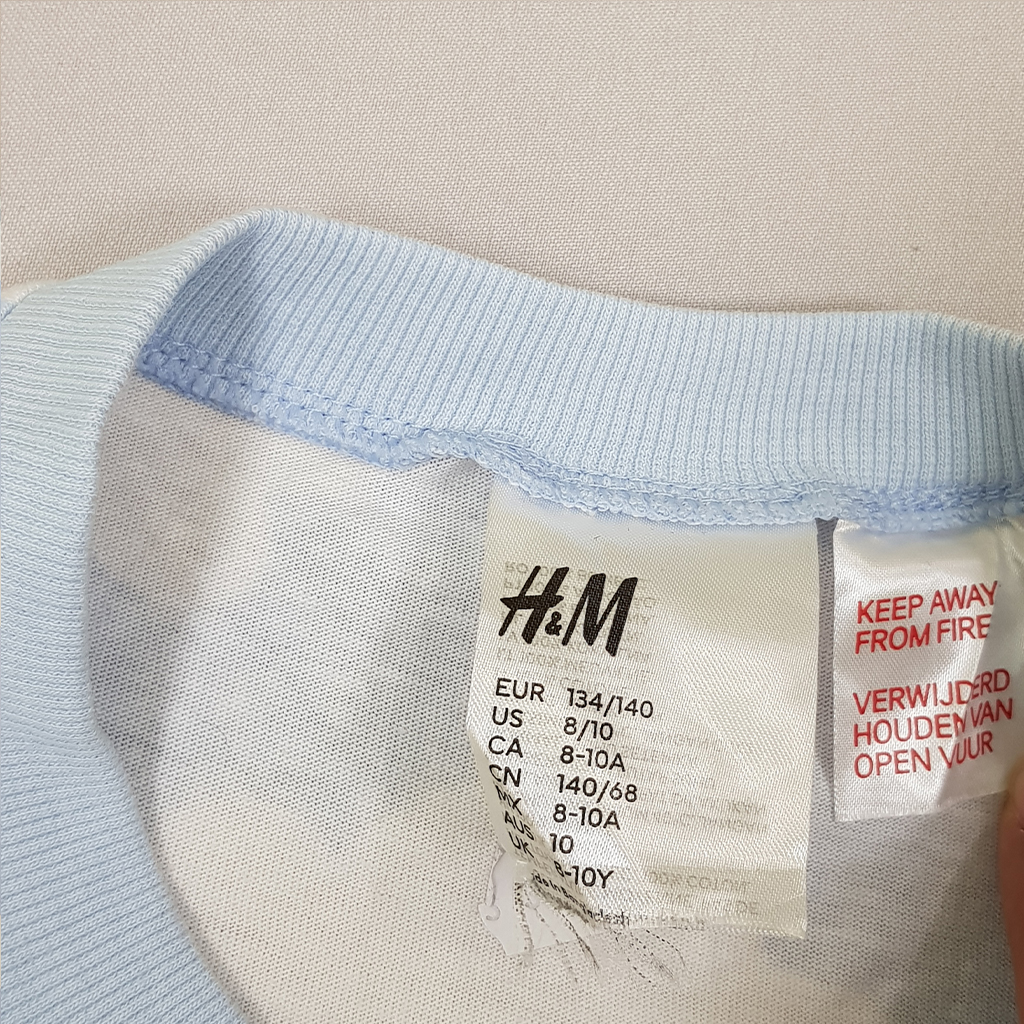 تی شرت 22371 سایز 9 تا 14 سال مارک H&M