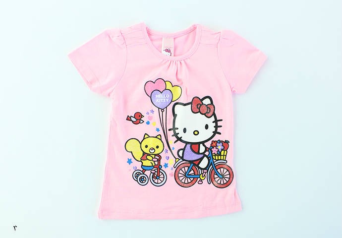 تی شرت دخترانه 100262 سایز 9 ماه تا 2 سال مارک HELLO  KITTY محصول بنگلادش