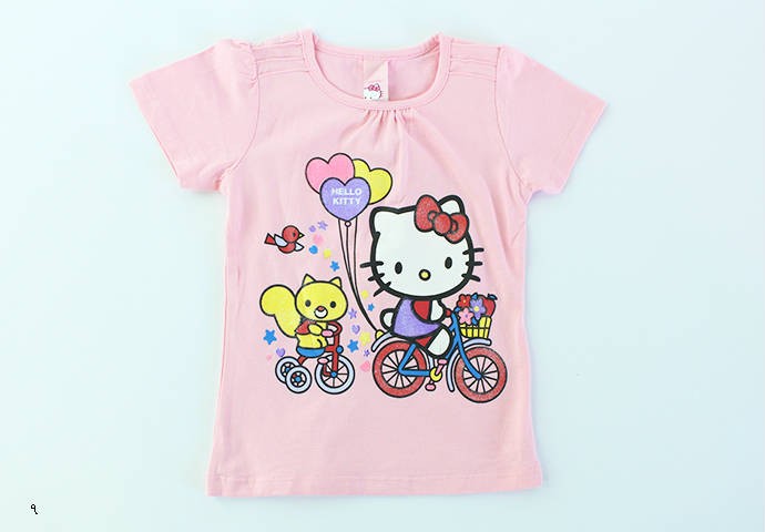 تی شرت دخترانه 100262 سایز 9 ماه تا 2 سال مارک HELLO  KITTY محصول بنگلادش