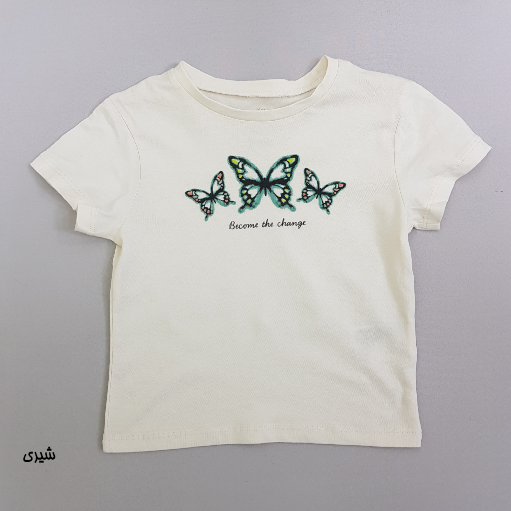 تی شرت دخترانه 22443 سایز 1.5 تا 8 سال مارک H&M