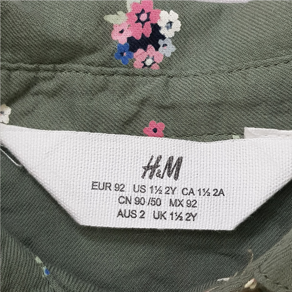 مانتو دخترانه 22165 سایز 1.5 تا 10 سال مارک H&M