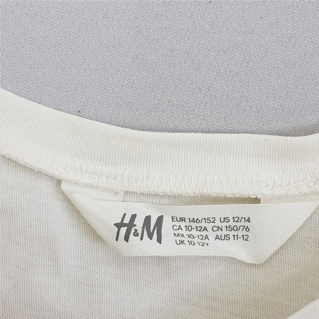 تی شرت دخترانه 22444 سایز 1.5 تا 12 سال مارک H&M