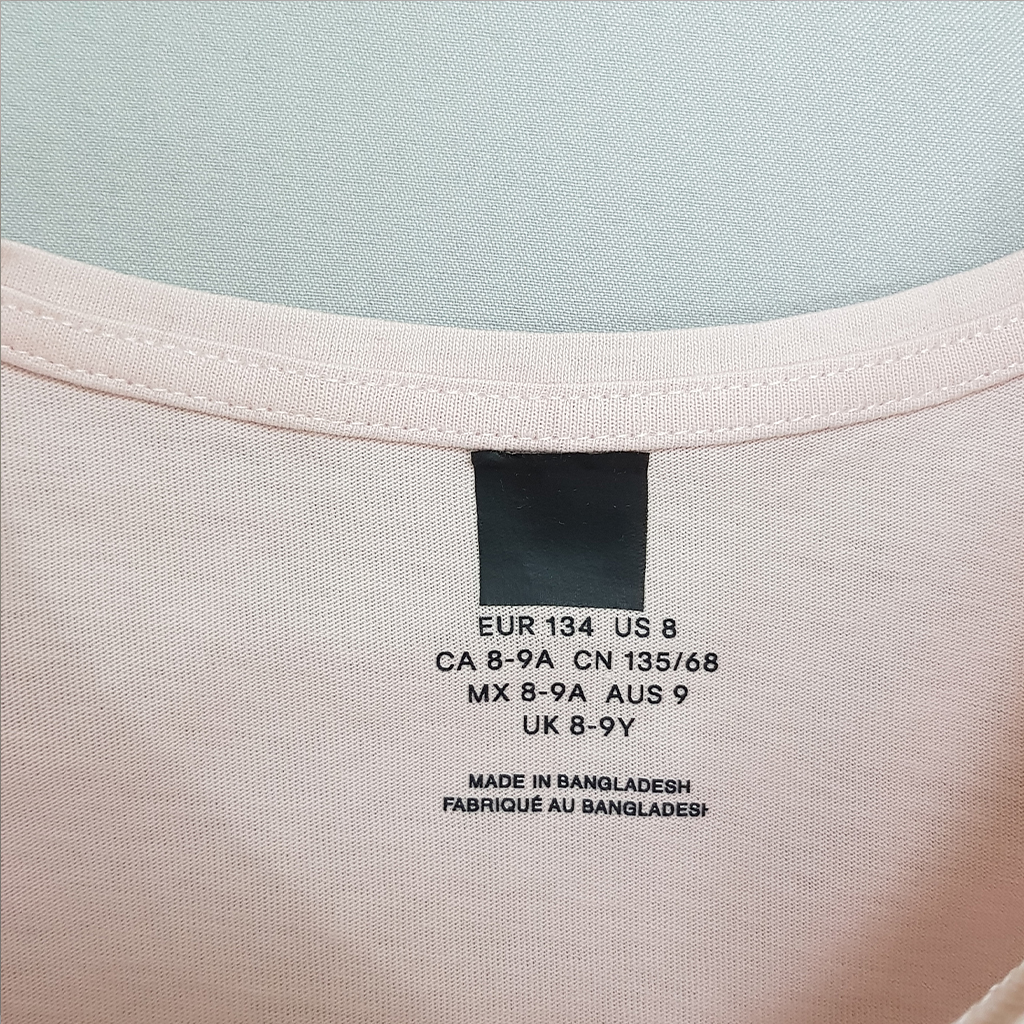 تی شرت دخترانه 22910 سایز 8 تا 14 سال مارک H&M