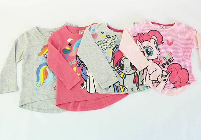 تی شرت دخترانه 100332 سایز 2 تا 10 سال مارک my little pony محصول بنگلادش