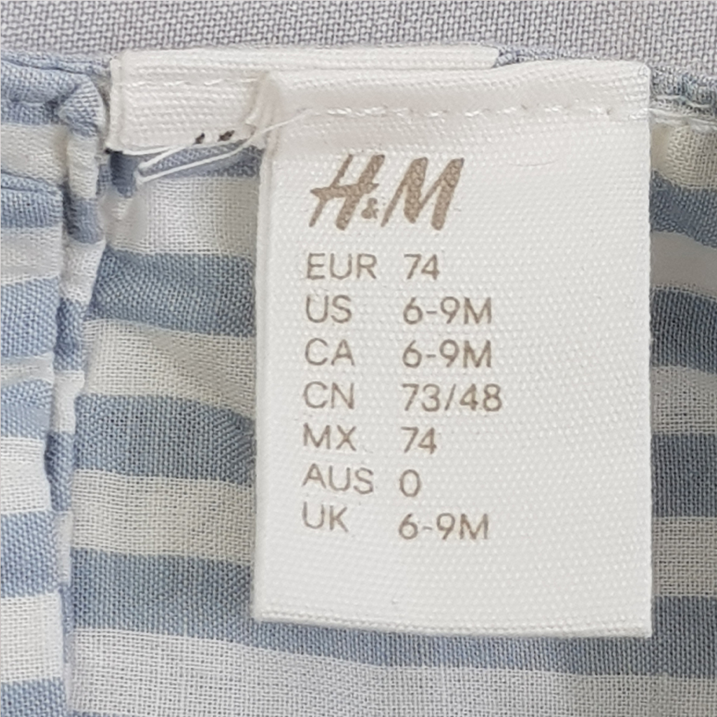 سارافون زیردکمه دار دخترانه 23088 سایز 6 ماه تا 4 سال مارک H&M