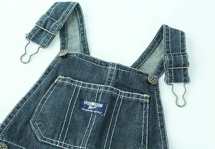 پیشبندار جینز پسرانه 100346 سایز 12 ماه تا 5 سال مارک OSHKOSH محصول بنگلادش