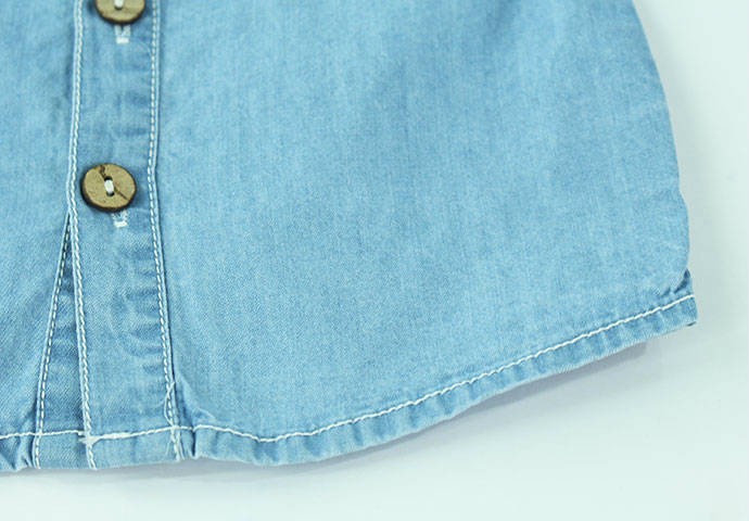 پیراهن جینز پسرانه 100499 سایز 6 ماه تا 3 سال مارک baby pep 