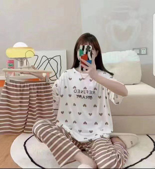 ست سه تیکه تی شرت شلوار شورتک کد 414976