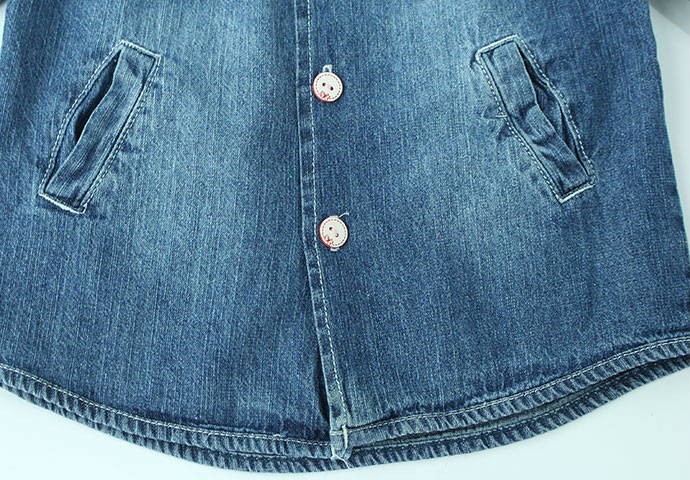 پیراهن جینز دخترانه 100504 سایز 6 ماه تا 3 سال مارک  baby pep