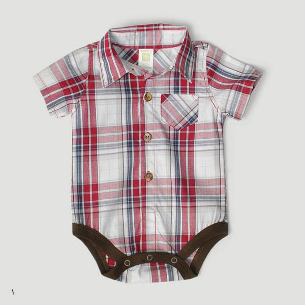 پیراهن زیردکمه دار پسرانه 100522 سایز بدو تولد تا 18 ماه مارک Carters