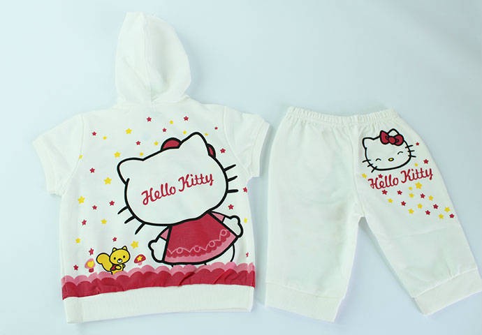 ست سویشرت و شلوارک 100539 سایز 2 تا 12 سال مارک Hello Kitty