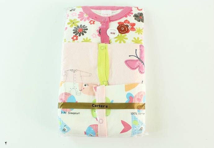سرهمی بدون جوراب دخترانه 100481 سایز 9 ماه مارک Carters