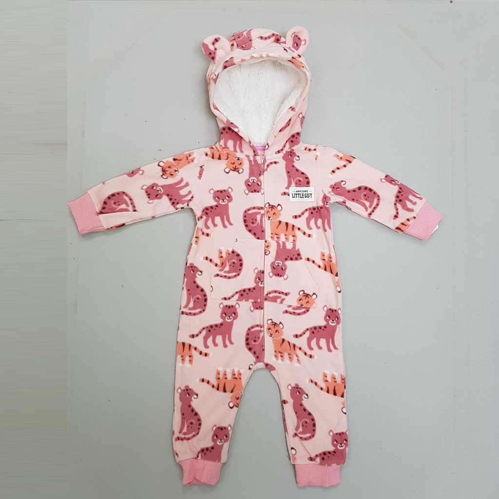 سرهمی مخمل کلاه دار بچگانه 25933 سایز 9 تا 24 ماه کد 9 مارک Carters