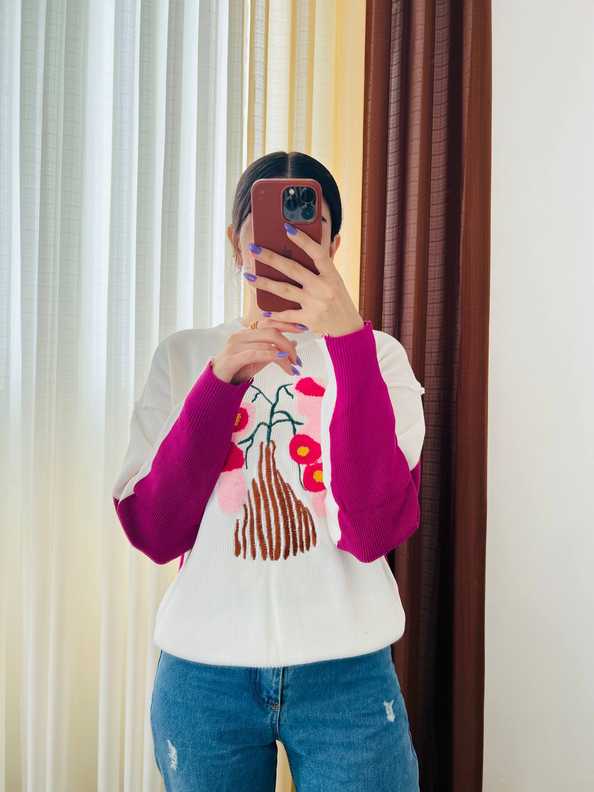 بافت گلدوزی برجسته زنانه کد 416336