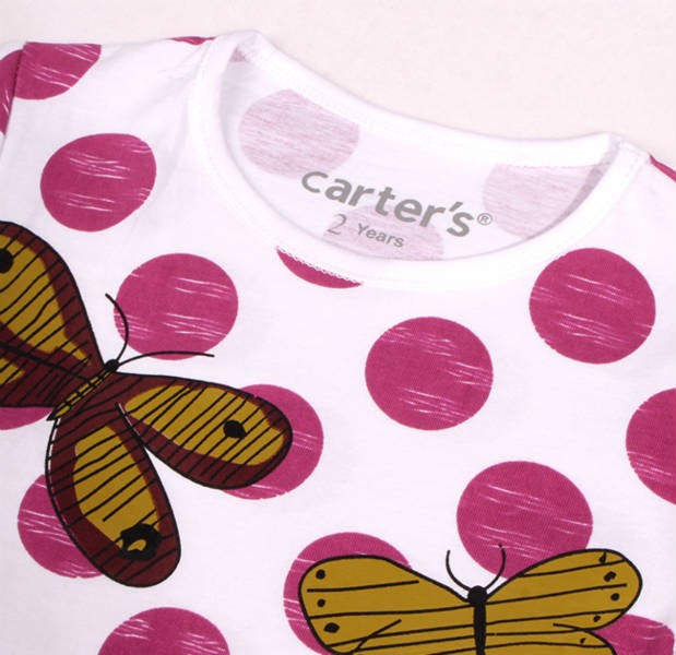 تی شرت دخترانه 100617 سایز 2 تا 8 سال مارک Carters