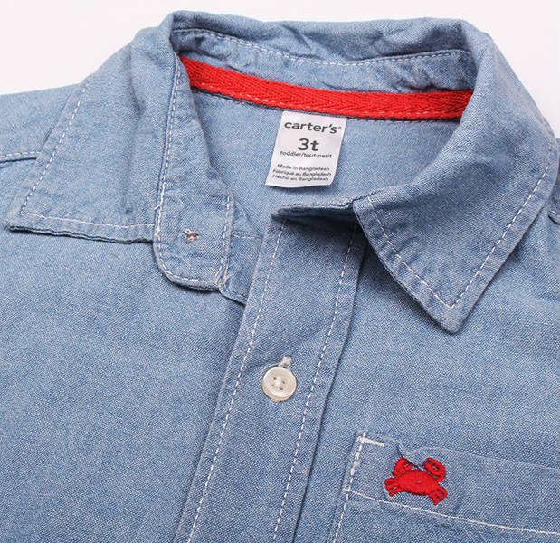 پیراهن جینز پسرانه 100822 سایز 3 تا 4 سال مارک Carters