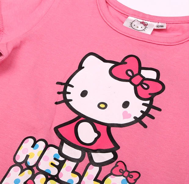 تی شرت دخترانه 100889 سایز 2 تا 14 سال مارک HELLO KITTY