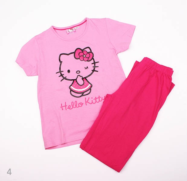 بلوز و شلوارک دخترانه 100899 سایز 5 تا 12 سال مارک HELLO KITTY