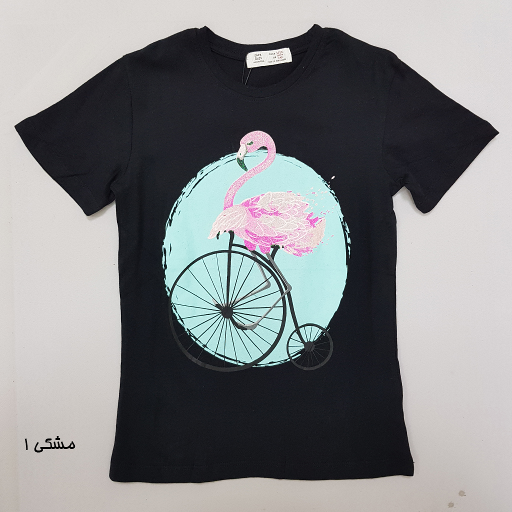 تی شرت دخترانه 27430 سایز 7 تا 14 سال کد4 مارک ZARA