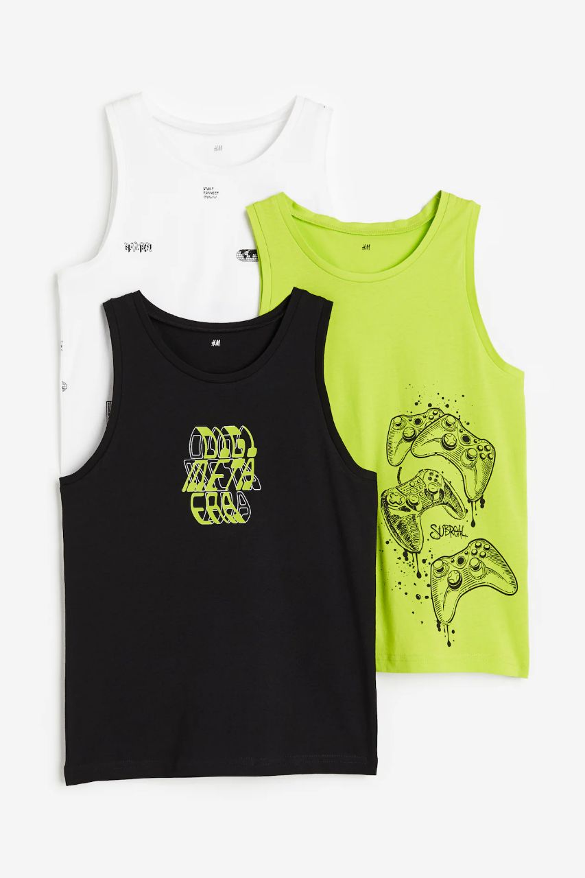 تی شرت حلقه ای پسرانه 27602 سایز 9 تا 14 سال مارک H&M