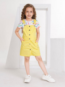پیشبندار سارافونی دخترانه 27605 سایز 5 تا 10 سال مارک H&M