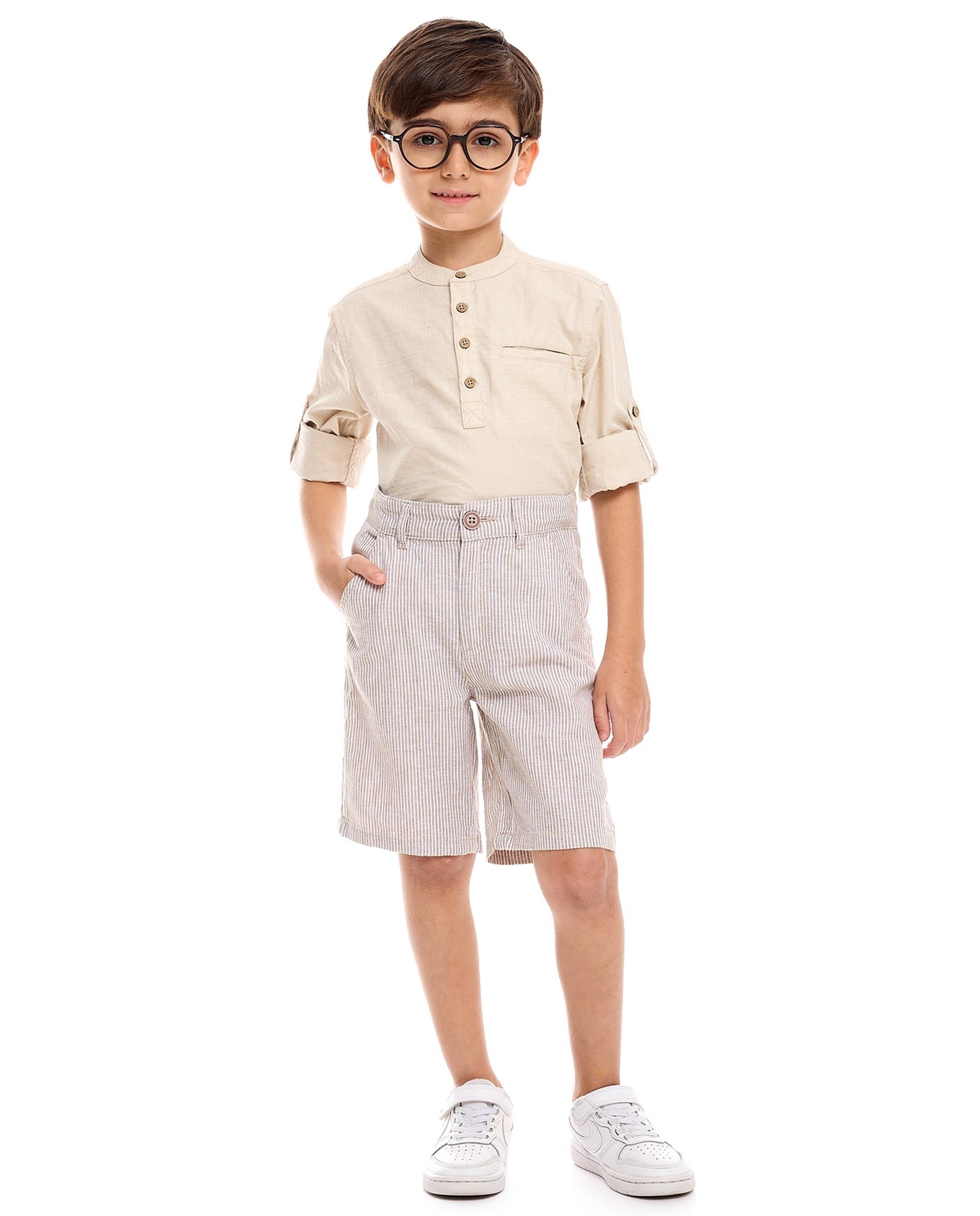 پیراهن پسرانه 27665 سایز 2 تا 10 سال مارک UNIT KIDS