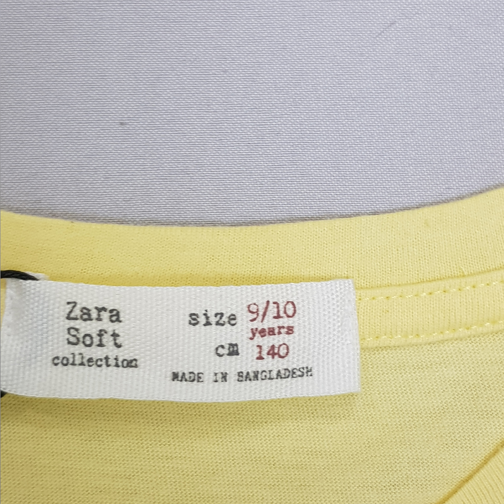 تی شرت دخترانه 27430 سایز 7 تا 14 سال کد 1 مارک ZARA