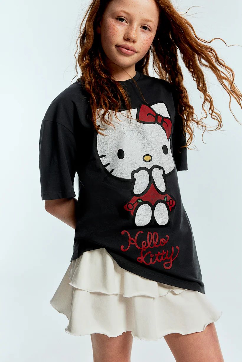 تی شرت دخترانه 27309 سایز 9 تا 15 سال مارک H&M