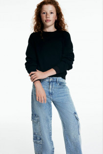 شلوار جینز دخترانه 27556 سایز 8 تا 15 سال مارک H&M