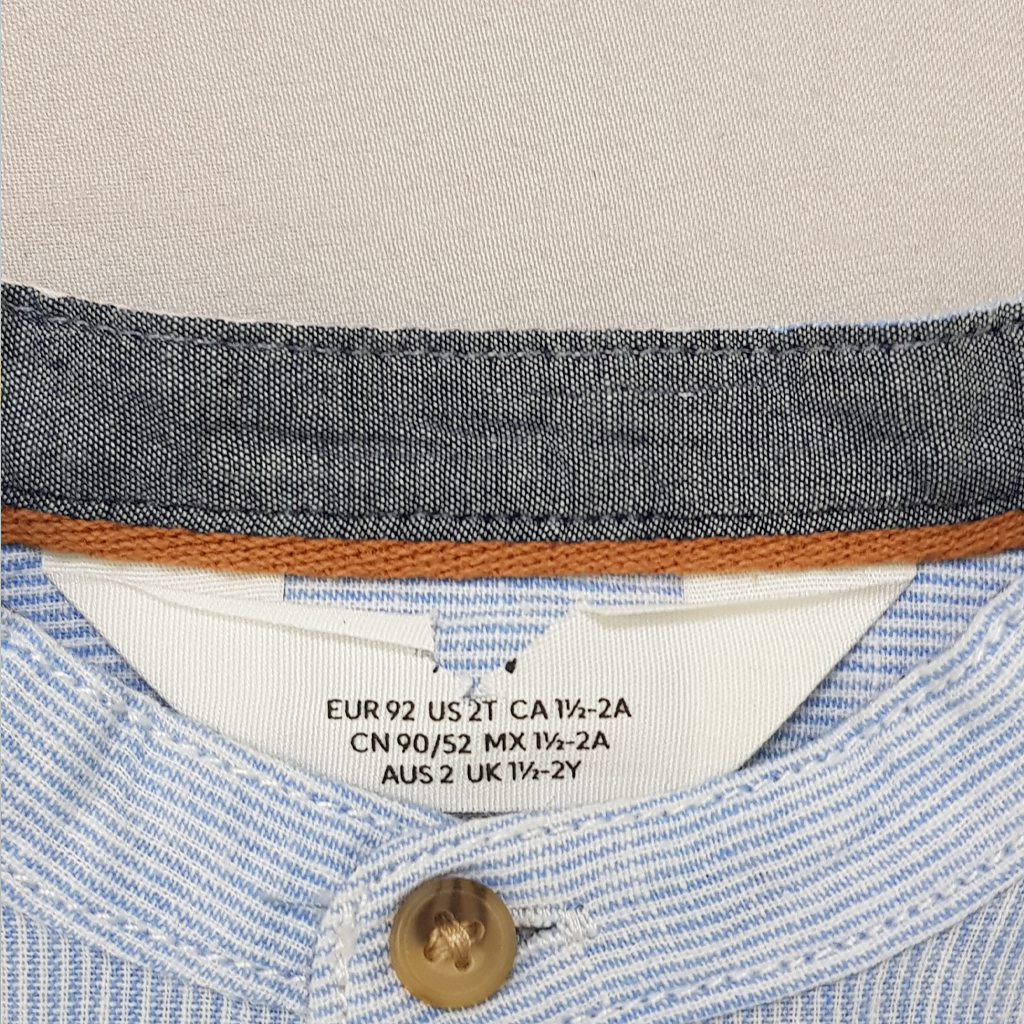 پیراهن پسرانه 27588 سایز 1.5 تا 10 سال مارک H&M