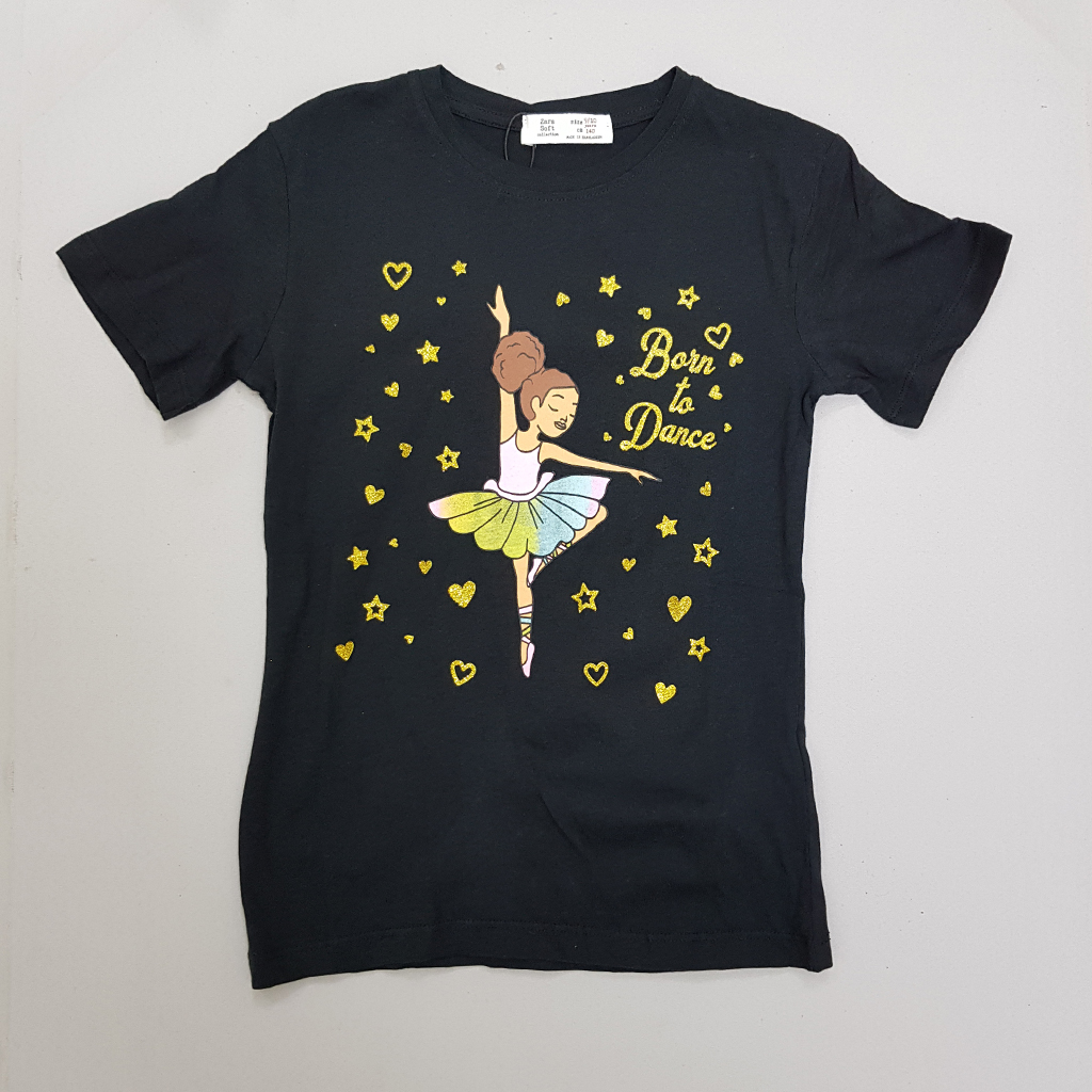 تی شرت دخترانه 27430 سایز 9 تا 14 سال کد 3 مارک ZARA