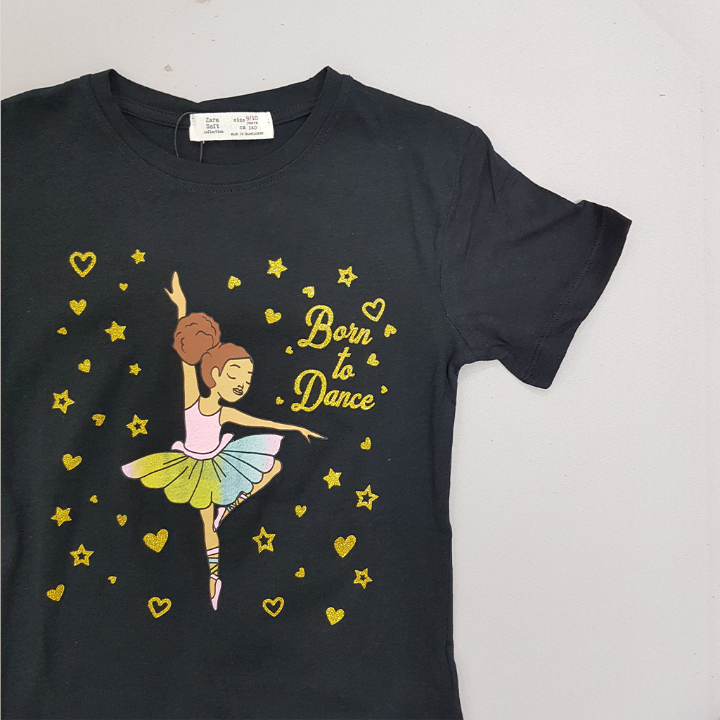 تی شرت دخترانه 27430 سایز 9 تا 14 سال کد 3 مارک ZARA