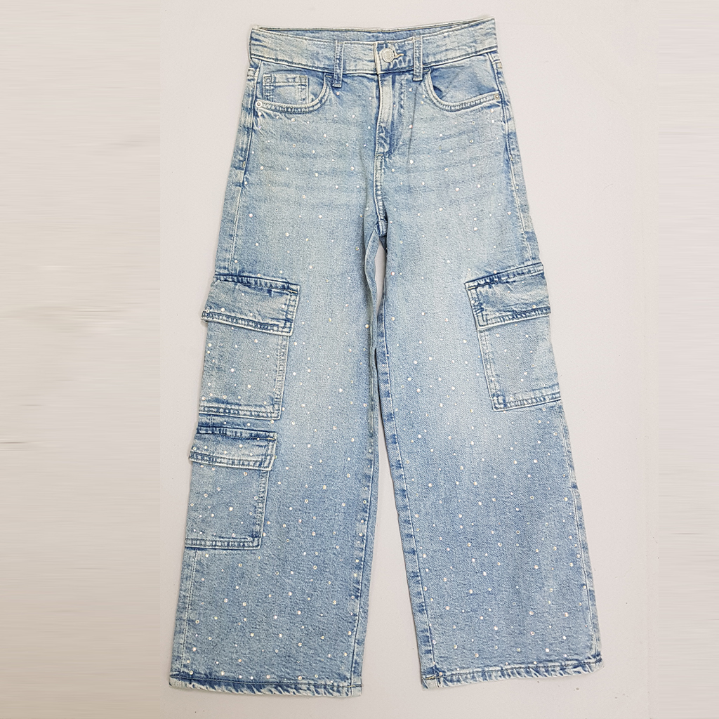 شلوار جینز دخترانه 27556 سایز 8 تا 15 سال مارک H&M   *