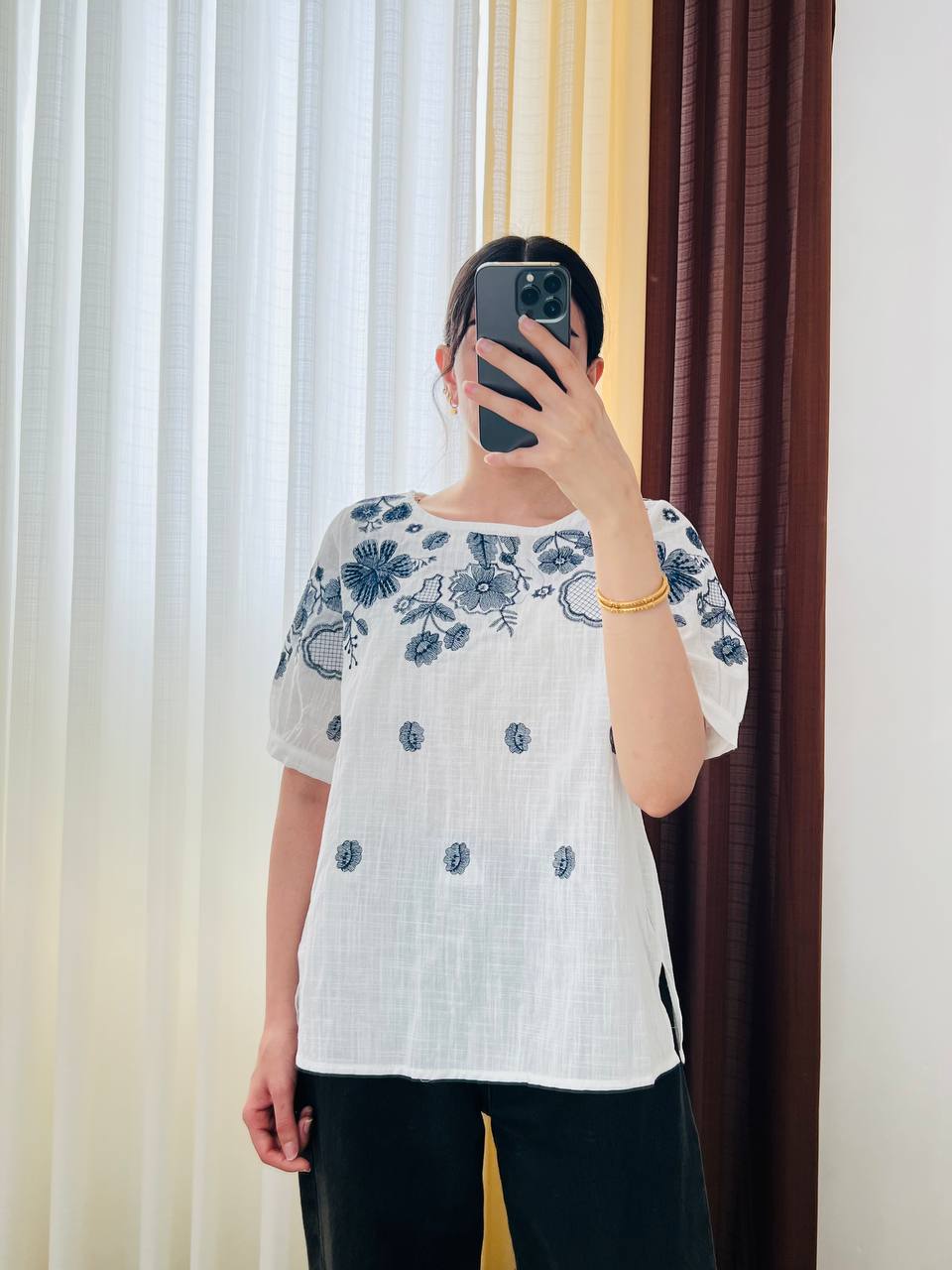 بلوز گلدوزی زنانه کد 417103