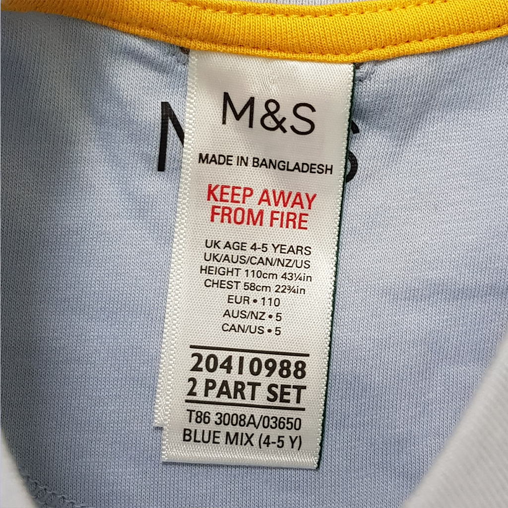 تی شرت پسرانه 27398 سایز 4 تا 14 سال مارک M&S   *