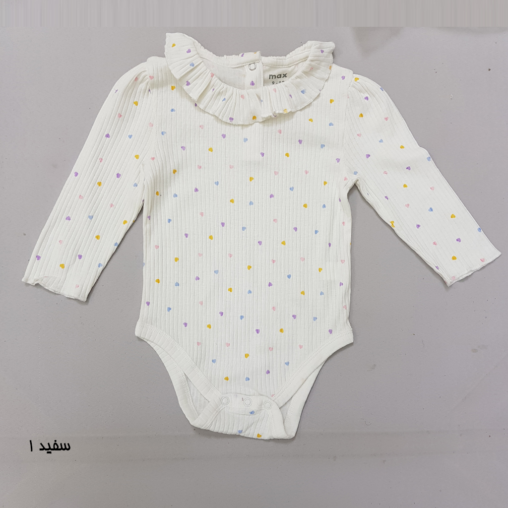 بادی دخترانه 27565 سایز 3 تا 18 ماه کد 5 مارک MAX