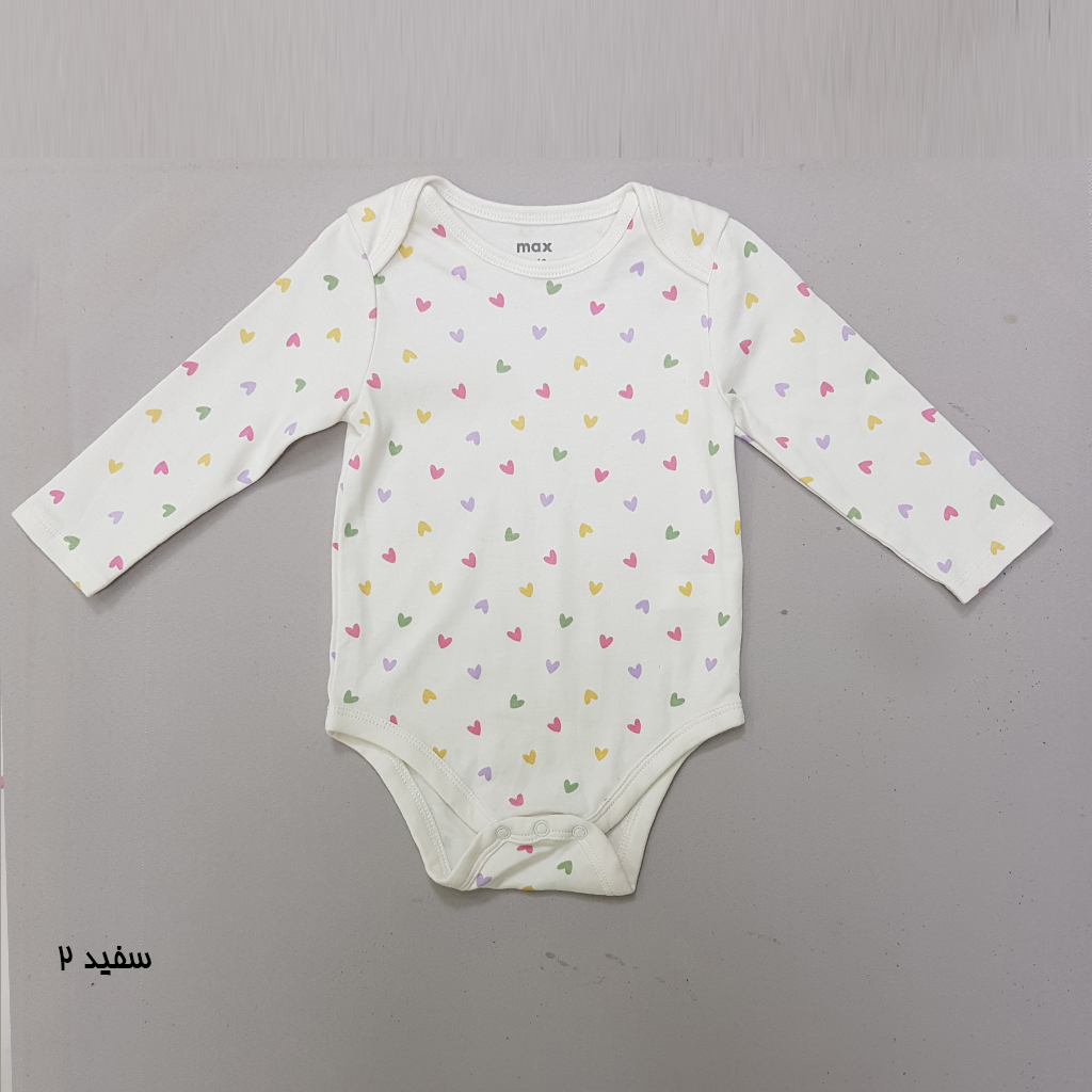 بادی دخترانه 27565 سایز 3 تا 18 ماه کد 5 مارک MAX