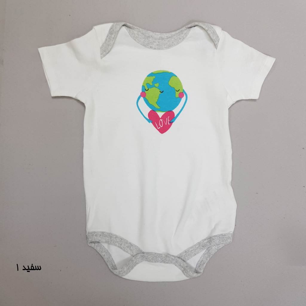 بادی دخترانه 27125 سایز بدوتولد تا 24 ماه کد 15 مارک earth