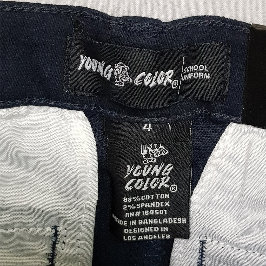 شلوار کتان پسرانه 27685 سایز 4 تا 14 سال مارک Young Color   *